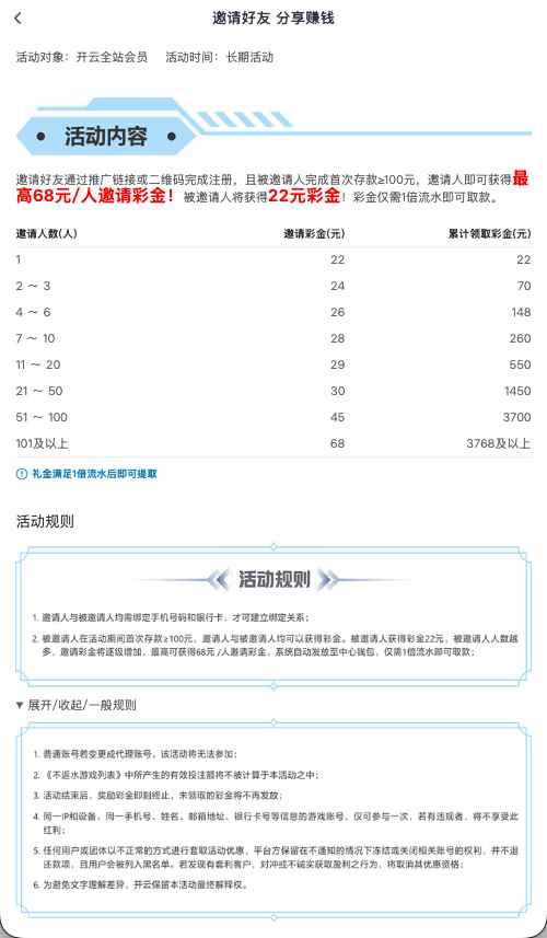 开云体育邀请好友奖励计划